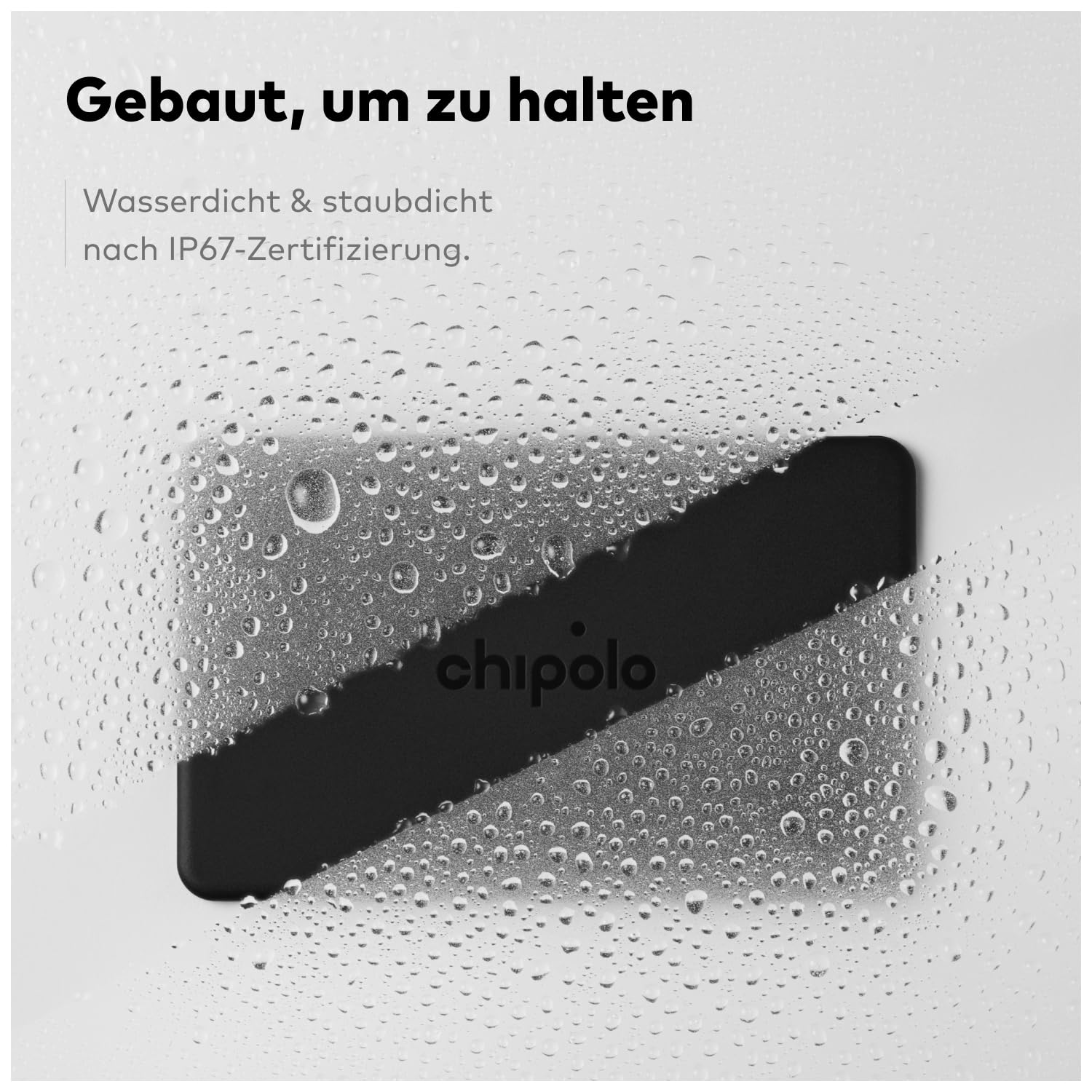 Chipolo Card - Wiederaufladbare Wallet-Tracker-Karte mit Bluetooth, kompatibel mit Apple Wo ist? oder Google Mein Gerät Finden, Ruf Dein Handy an & Außer-Reichweite-Warnungen