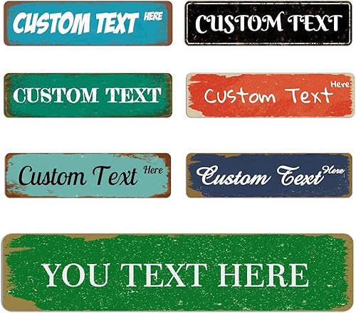 Letreros de calle personalizados, letreros de calle personalizados de metal con nombre, texto, letreros de calle divertidos para decoración de