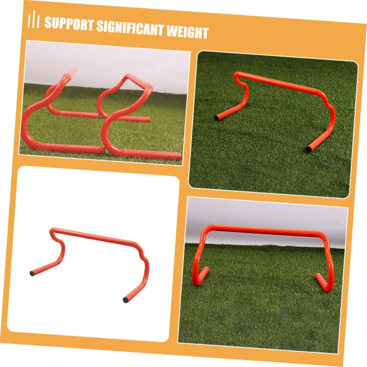 BESPORTBLE 3pcs Portable Speed Hurdles Agility Training Rack Modular Hurdles for Athletes Basketball Baseball Soccer Football Sports