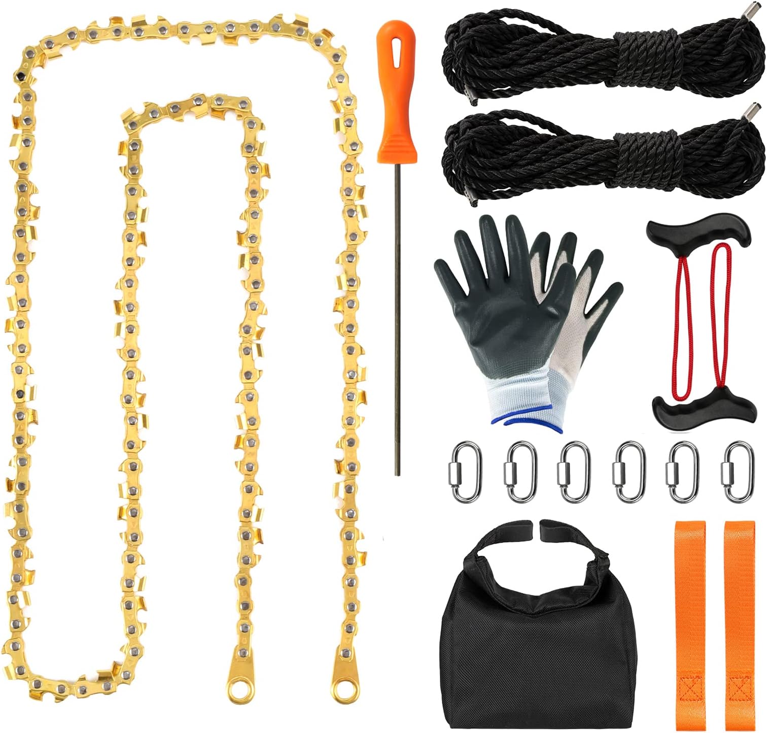 Amazon.com: 53 Inch Rope Saw, High Reach Tree Limb Hand Rope Chainsaw ...