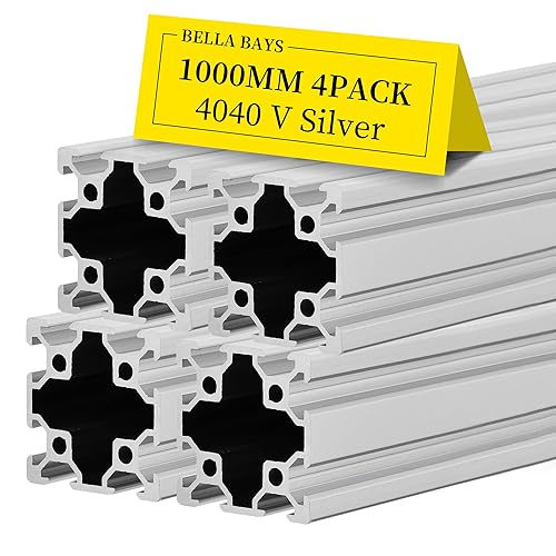 Miniatura 17 de BELLA BAYS 2 unids 19.69 pulgadas 19.685 in 4080 T Ranura perfil de extrusión de aluminio estándar europeo anodizado plata anodizado marco guía