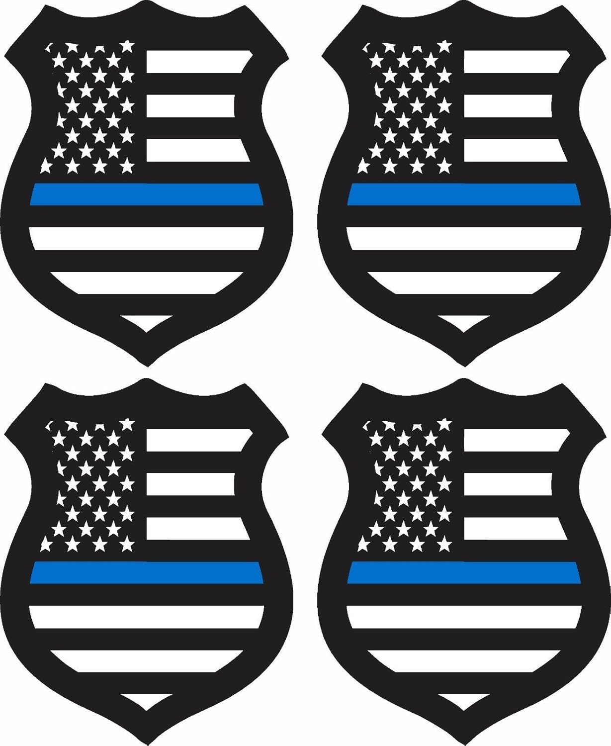 Amazon.com: ION Graphics 4 Pack Small 2" Blue Lives Matter Badge ...