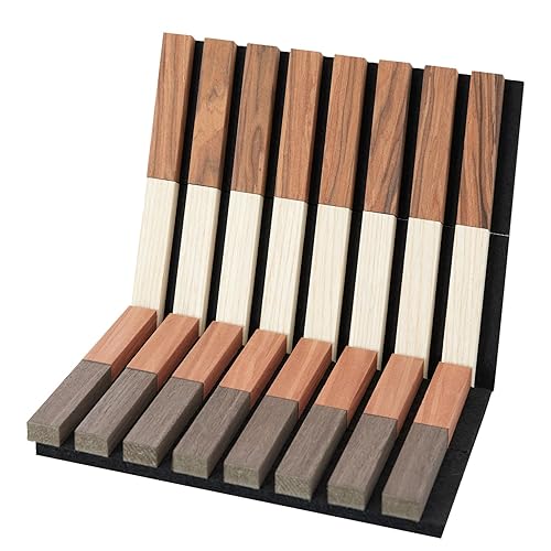 Wood Panels for Wall, 3D Soundproof Slat Wall Paneling, 4