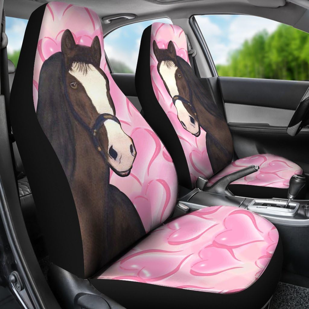 Clydesdale Horse Love Print Car Seat Covers