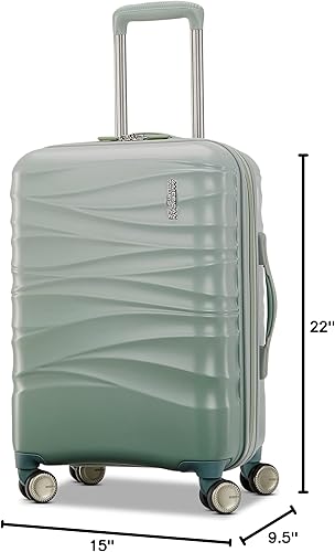 Miniatura 9 de American Tourister Cascade Hardside - Maleta giratoria rígida ligera, Verde salvia