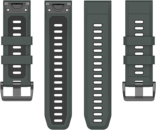 Vista 46 de Compatible con Garmin Fenix 6X Sapphire Band para mujeres y hombres, bandas de repuesto de silicona Quickfit de 0.86 pulgadas (1.024 in), correas