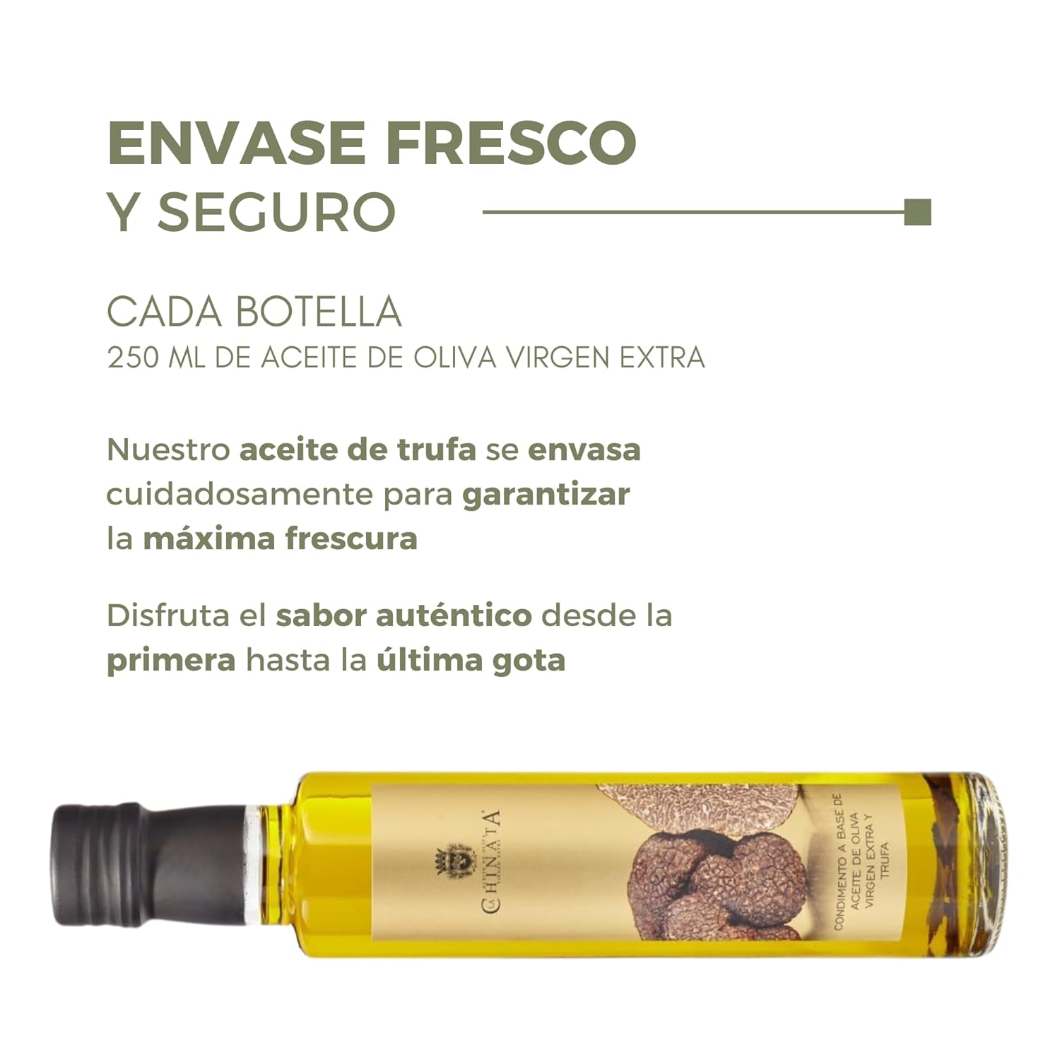 La Chinata, Spanish Extra Virgin Olive Oil, truffle flavour, 250 ml glass bottle