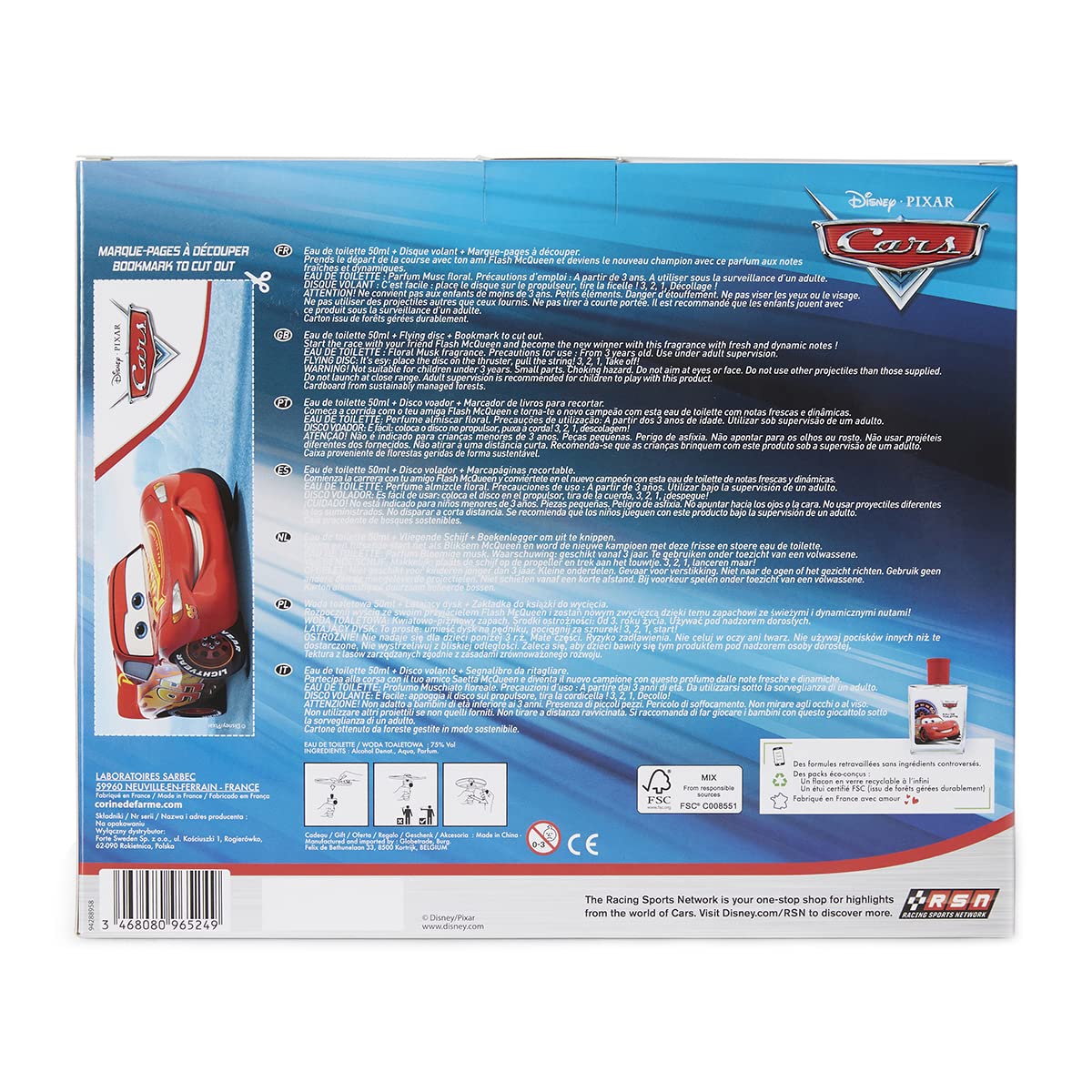 Estuche Cars EDT 50 ml + Disco volador