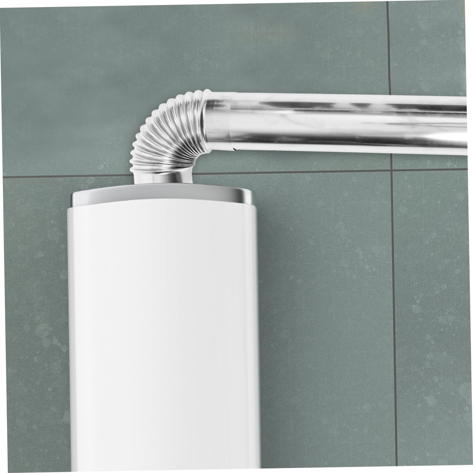 TOYANDONA Set Tubo Stufa in Acciaio Inossidabile per Stufa a Legna Facile Installazione per Scarico Fumi Domestico e Industriale Argento