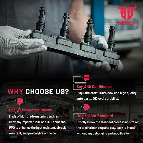 Vista 218 de BDFHYK Paquete de bobinas de encendido y bujías de iridio compatibles con Acura RSX Honda Accord Civic CR-V Element repuesto para UF583 UF311