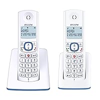 ALCATEL F530 Duo - Telefono fisso cordless DECT - Grande display retroilluminato