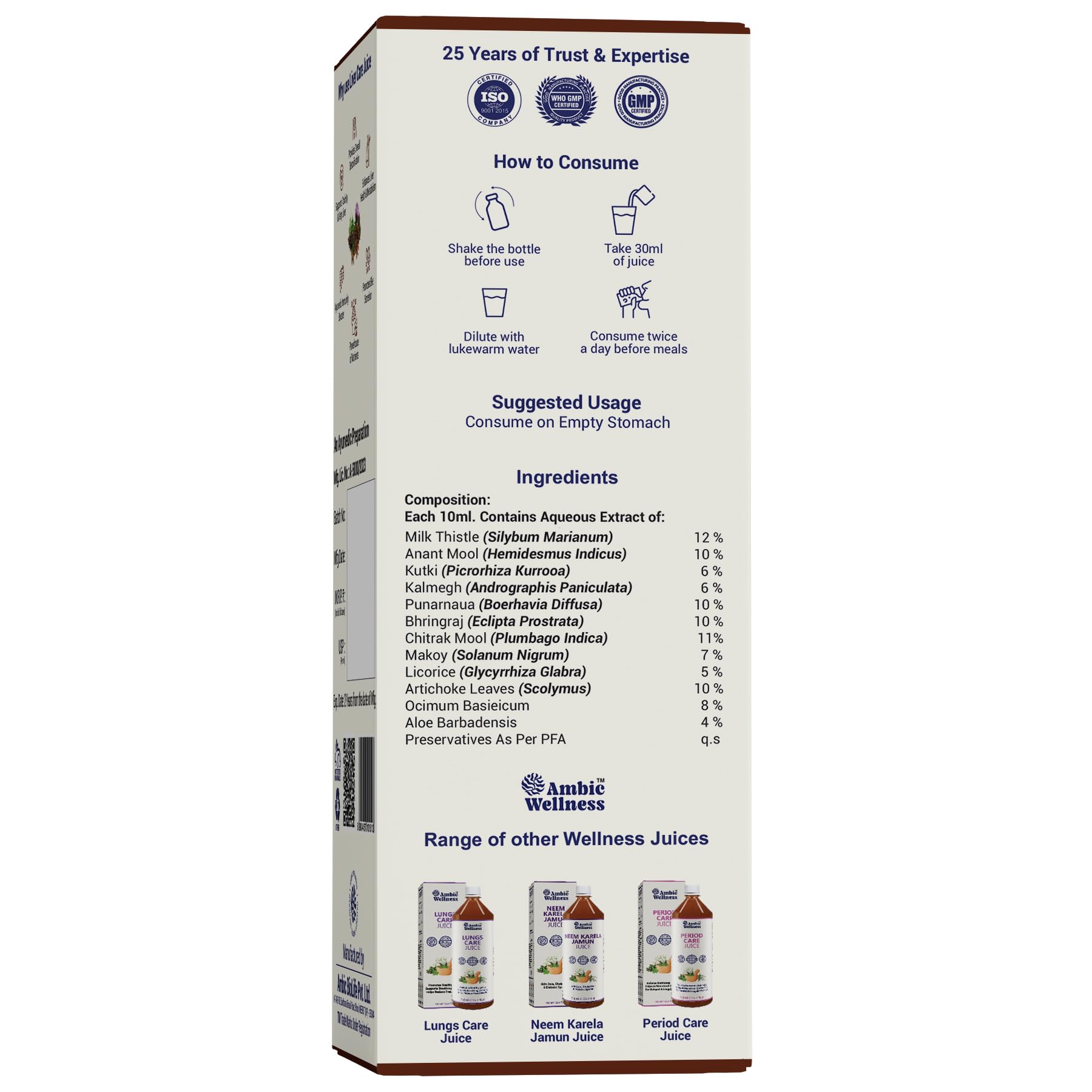 Ambic Wellness Liver Care Juice for Liver Health I Milk Thistle Supplement for Healthy Fatty Liver Detox - 750 ML 2