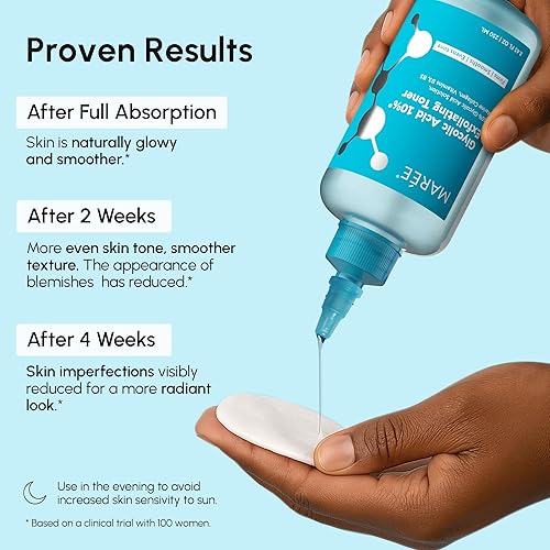 Miniatura 7 de MAREE Tóner de Ácido Glicólico Tóner Exfoliante para Rostro Acido Glicolico para Manchas