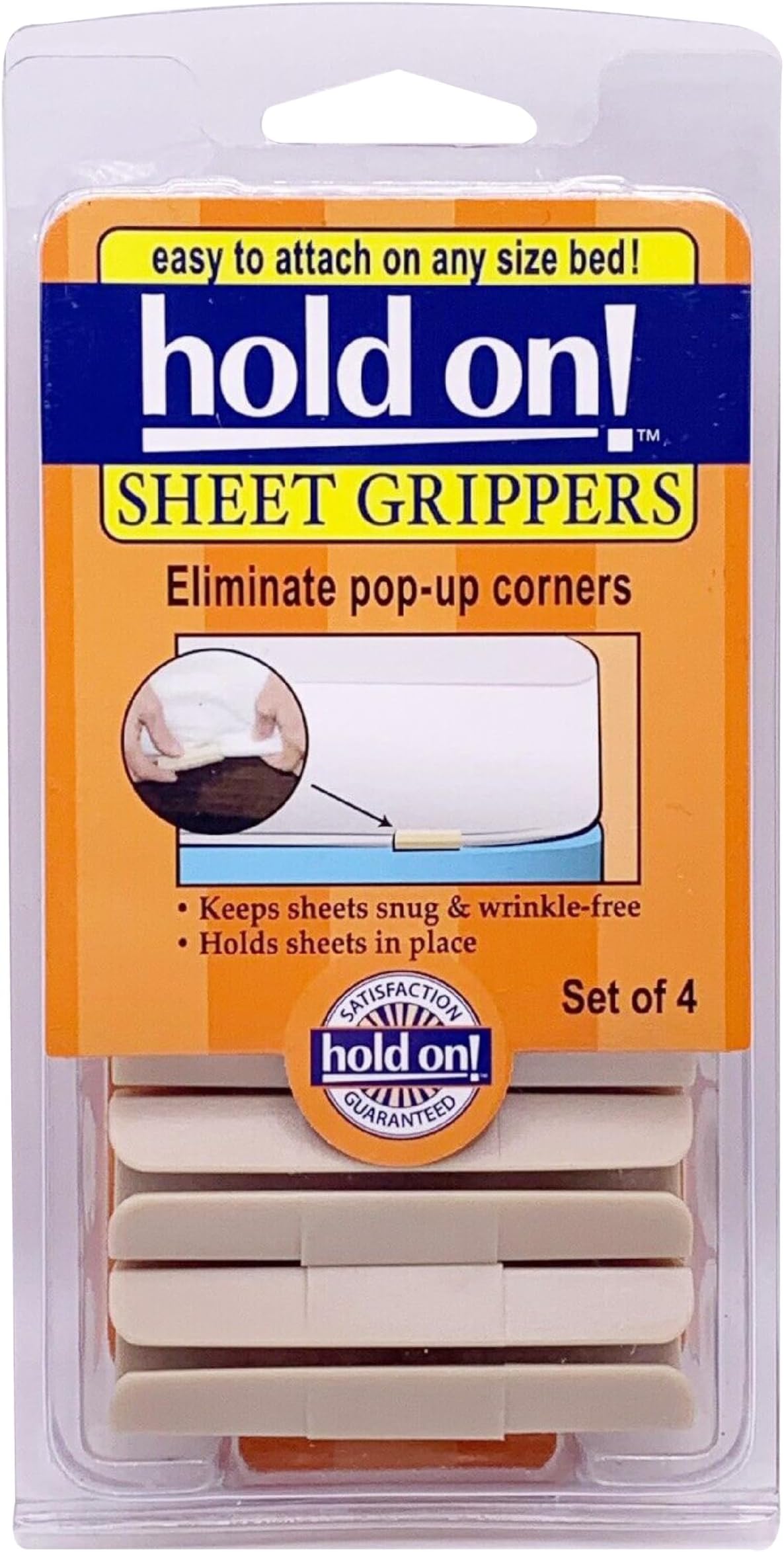 FRESH IDEAS Bedding Accessories, Iron, 4-Pack