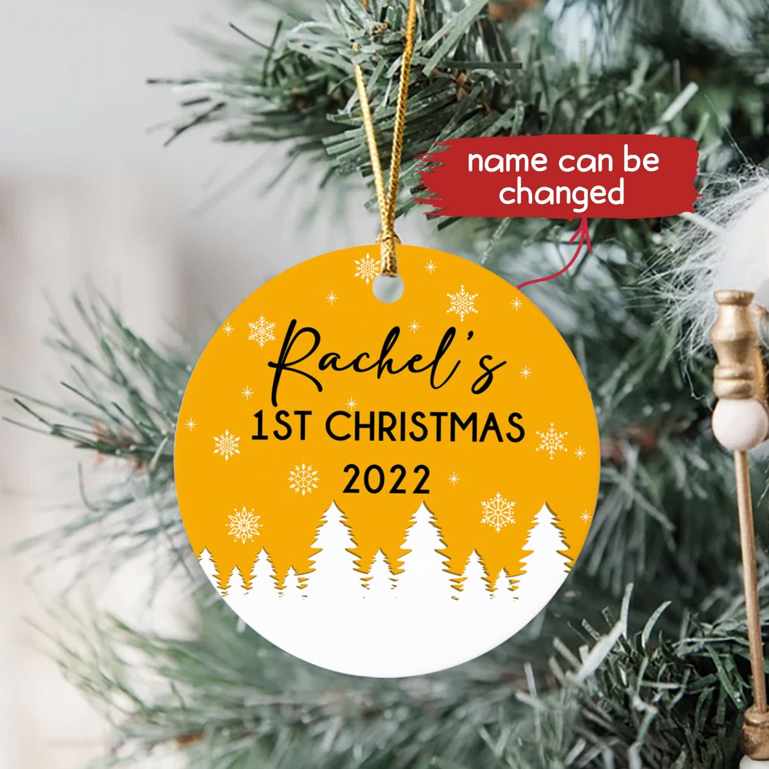 Baby's First Christmas Ornament, Baby 1st Christmas Ornament, Personalized New Baby Ornament, Baby Keepsake Gifts, Custom Baby Ornament Keepsake with Name 2024, New Born Chritsmas Tree Décor