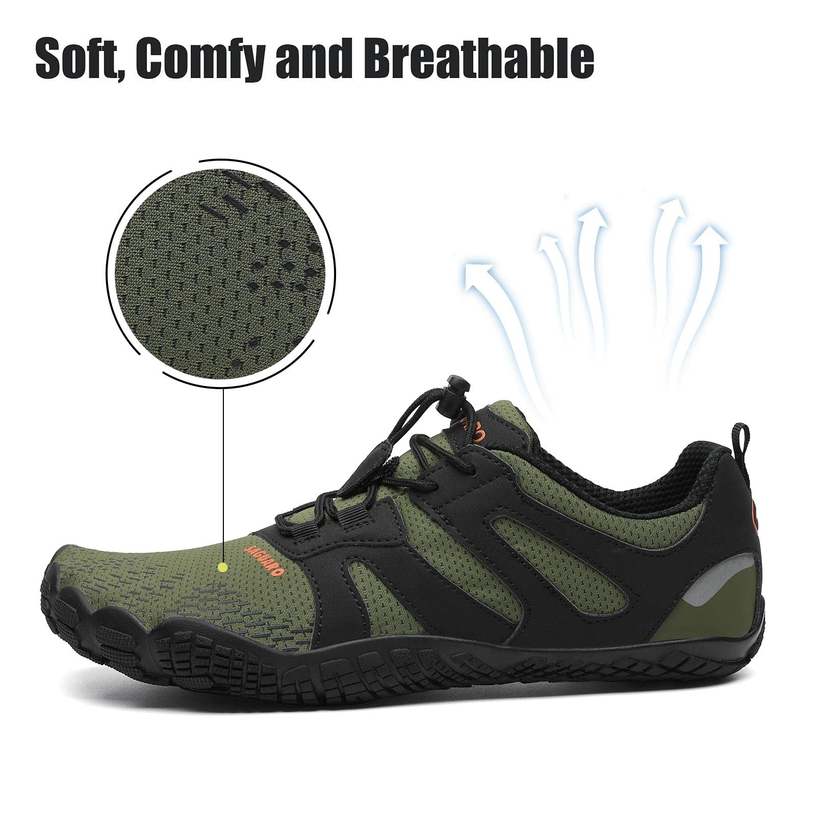 SAGUARO Minimaliste Barefoot Scarpe da Corsa Uomo Piedi Nudi Trail Running