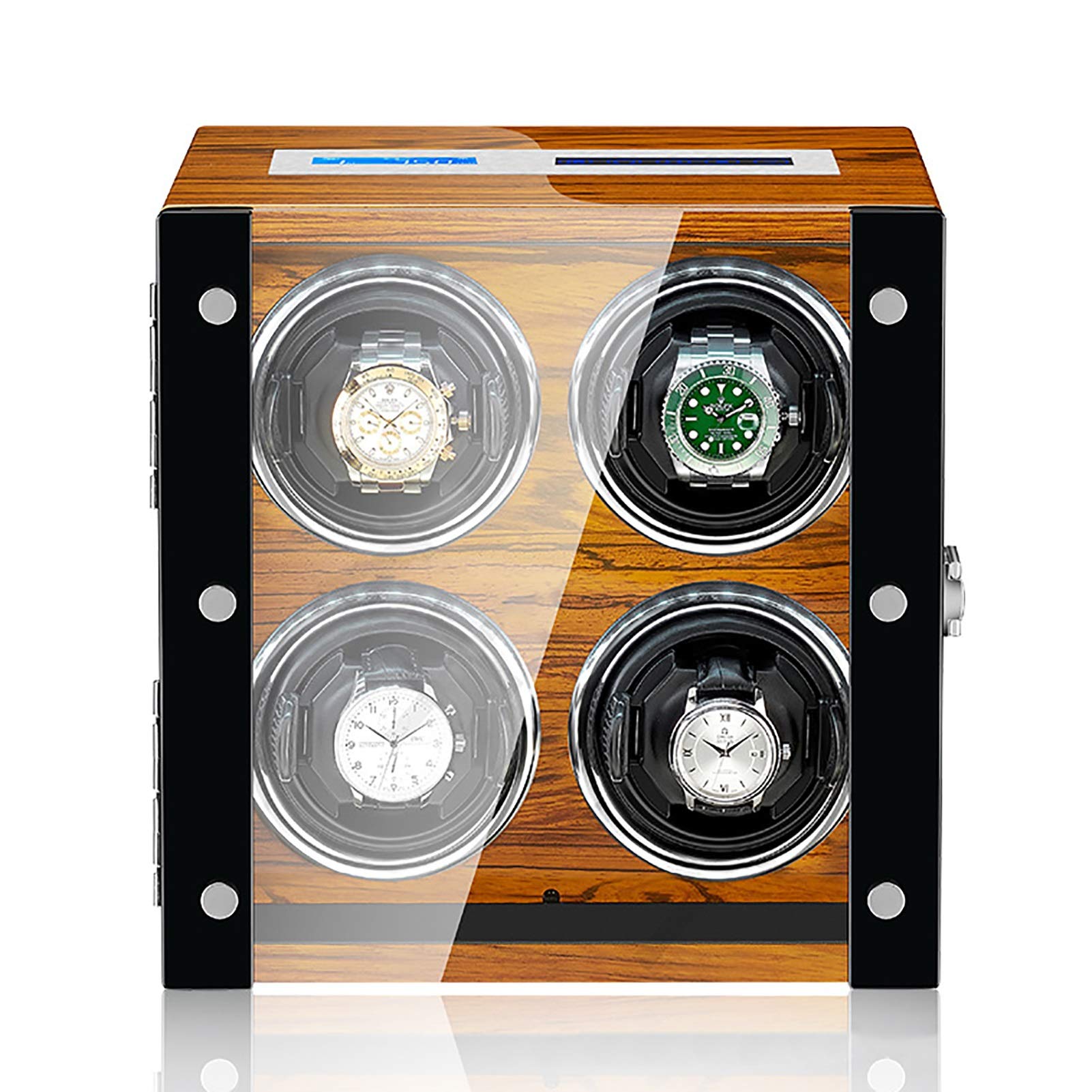 Spinner winding box Watch Winders - Intelligent Watch Shaker Antimagnetic Mechanical Watch Automatic Winding Device Touch Screen Watch Winder Dust-proof Storage Box with Remote Control Quiet and well