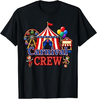 Carnival Crew Funny Circus Staff Costume Circus Theme Party T-Shirt