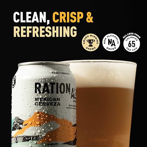 Miniatura 3 de Rationale Brewing Cerveza sin alcohol, Cerveza y Kolsch mexicana, paquete variado de cerveza artesanal NA, alternativa baja en calorías y sin