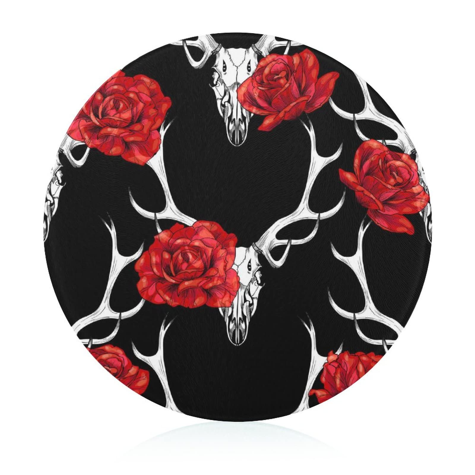 Planche à découper en verre trempé 20 cm Elan Fleur Rouge