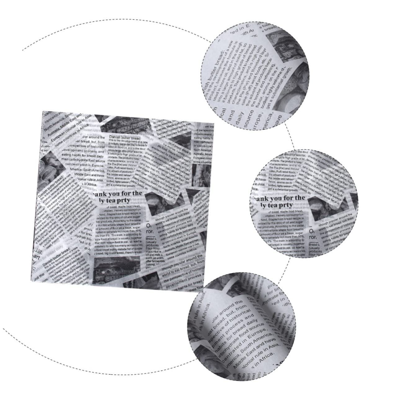 Carta Da Forno Antiaderente Alimentare Per Hamburger e Fritti 25x25 Cm Resistente Al Calore Per Uso Domestico e Bar Set 500 Fogli Monouso