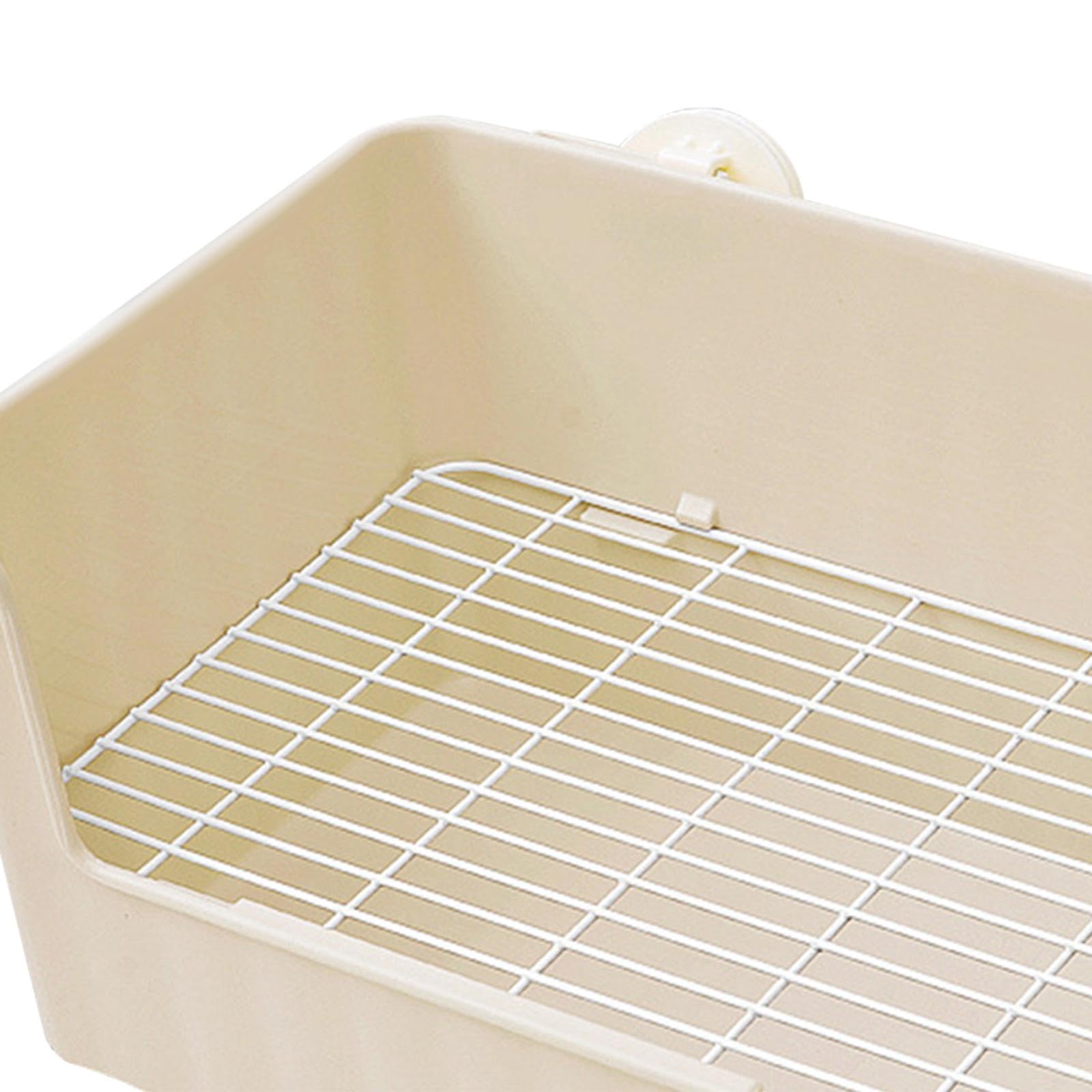 F Fityle Bac à litière pour Lapin Potty Trainer Tray Literie Box Cage WC Bunny Toilet Box Pet Pan pour Petits Animaux, Chinchilla, Furet, Chats d'intérieur, Brun