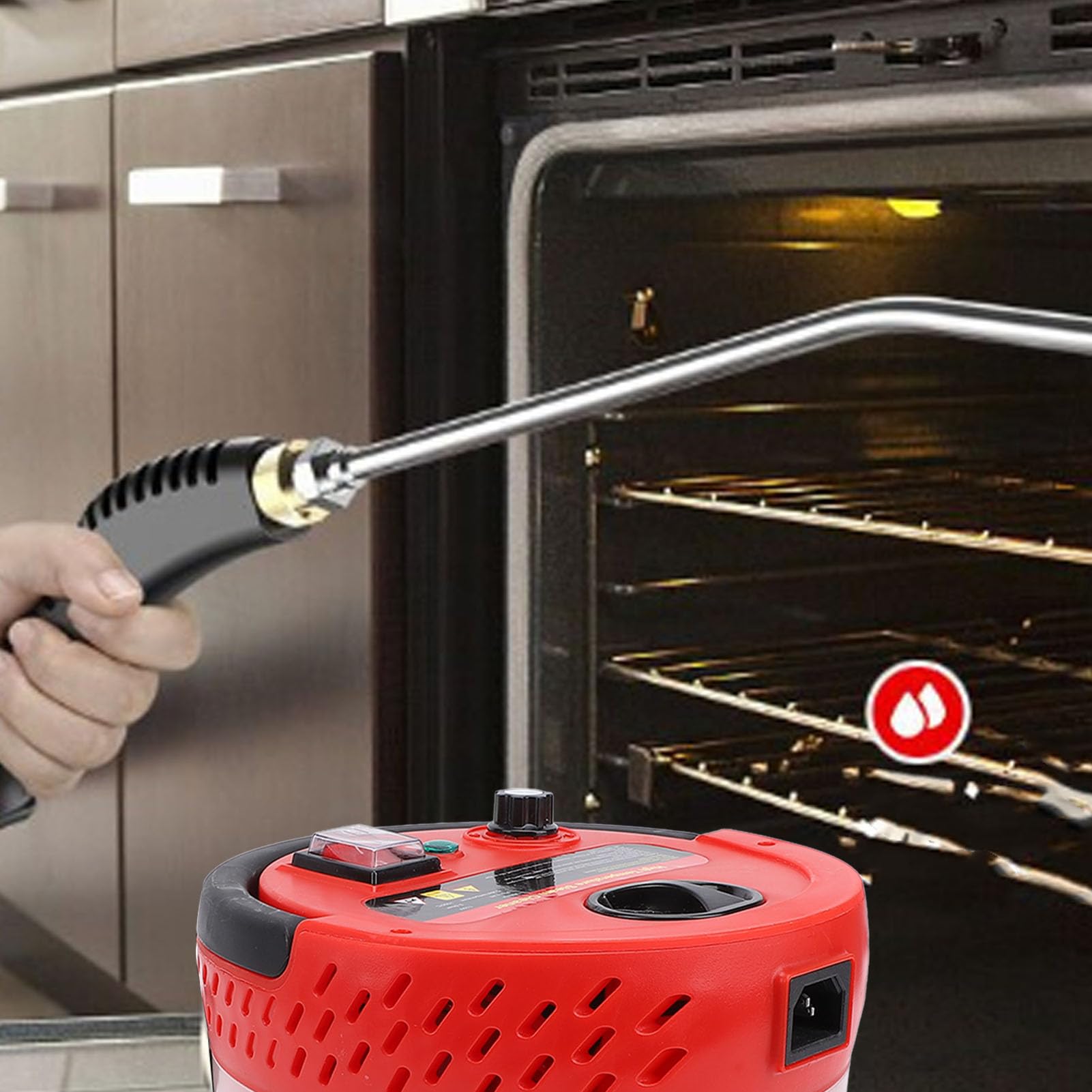 Asixxsix 2500W Steam Cleaner, High Pressure & High Temperature Steam Cleaner, Powerful Steam Cleaning Machine with 1400ml Water, Portable Steamer for Home, Kitchen, Car, Bathroom (US)