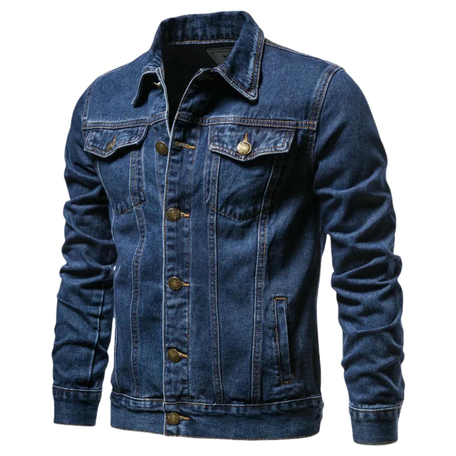 męska kurtka dżinsowa na co dzień męska moda motocyklowa dżinsy kurtki jesienne Lapel Hommes Slim Fit Cotton Coats