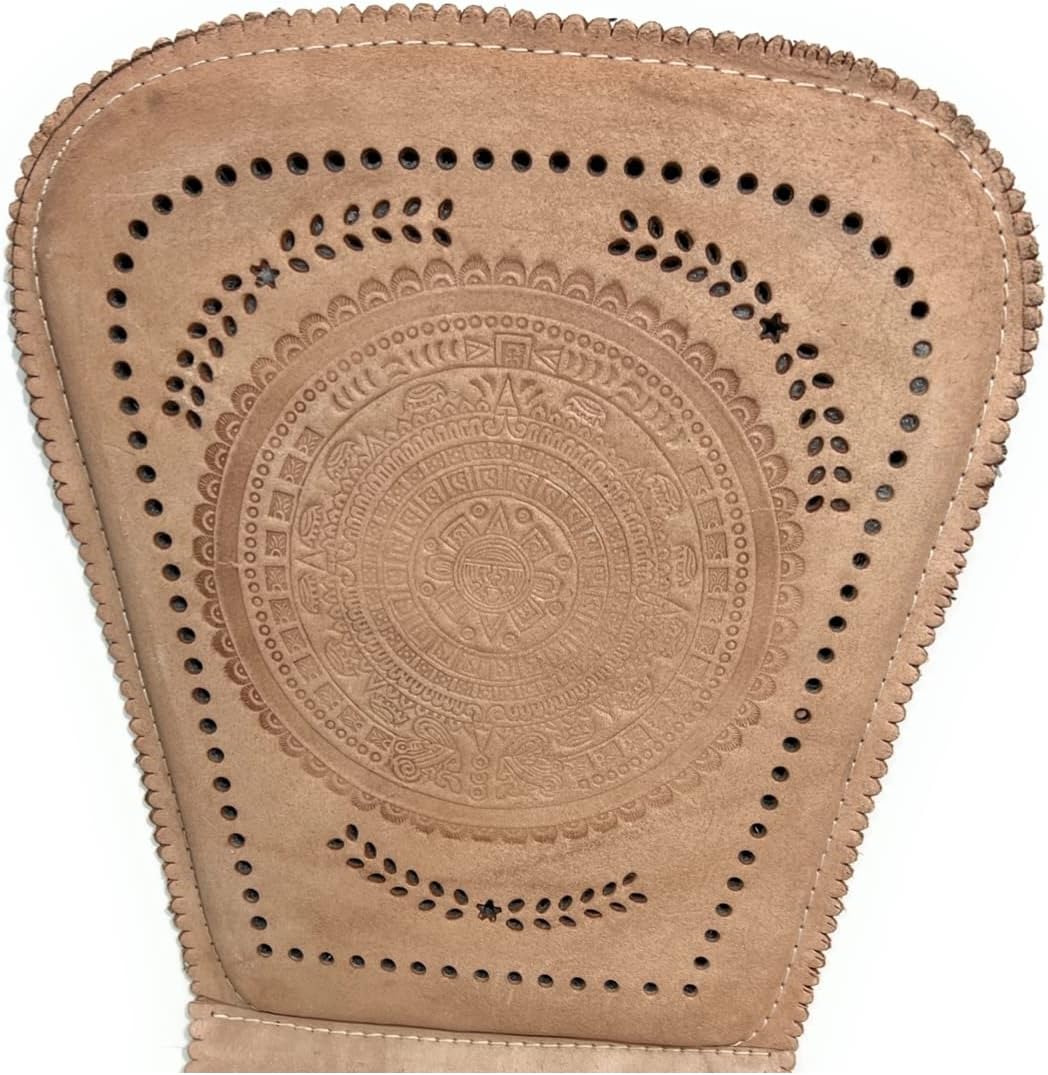 Respaldo de Cuero, Mexican Art, Car Seat Cushion Aztec Calendar