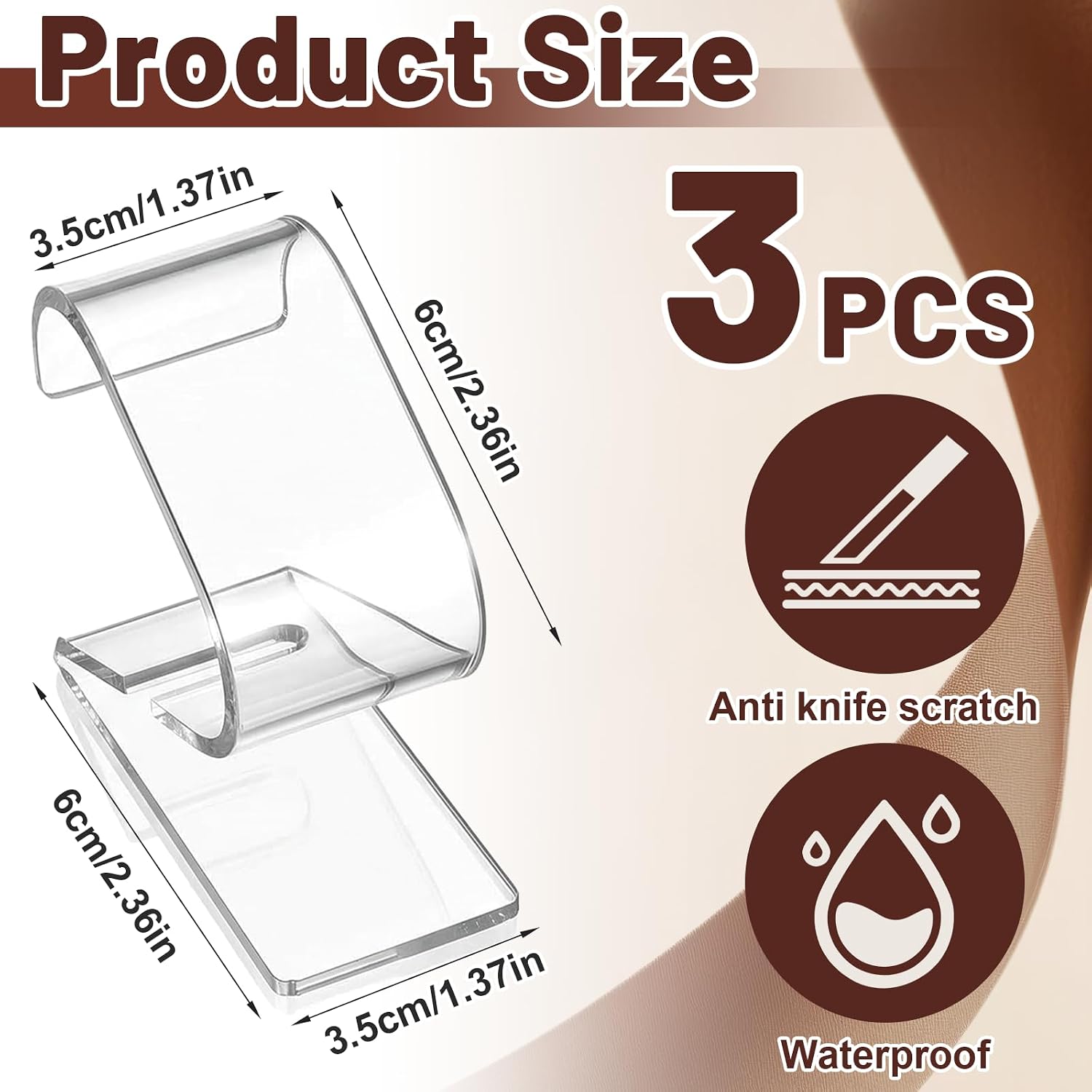 3Pcs Watch Display Plastic, Clear Plastic Watch Organizer for Display image 2