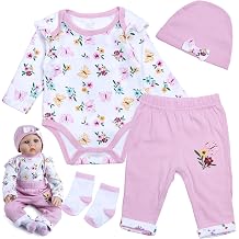 Reborn Baby Dolls Clothes 22 inch Girl Outfit for 17-22 Inch Reborn Dolls