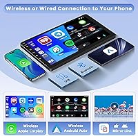 Vista 2 de 8 Core 4+64 GB 7 pulgadas Android 15 Doble DIN coche estéreo inalámbrico Carplay, pantalla táctil Android Auto receptor de radio de coche con 59UI