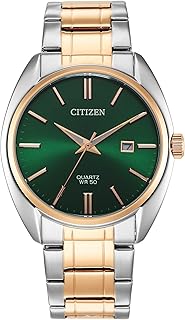 ساعة أنالوج بعقارب ومينا زرقاء للرجال من سيتيزين