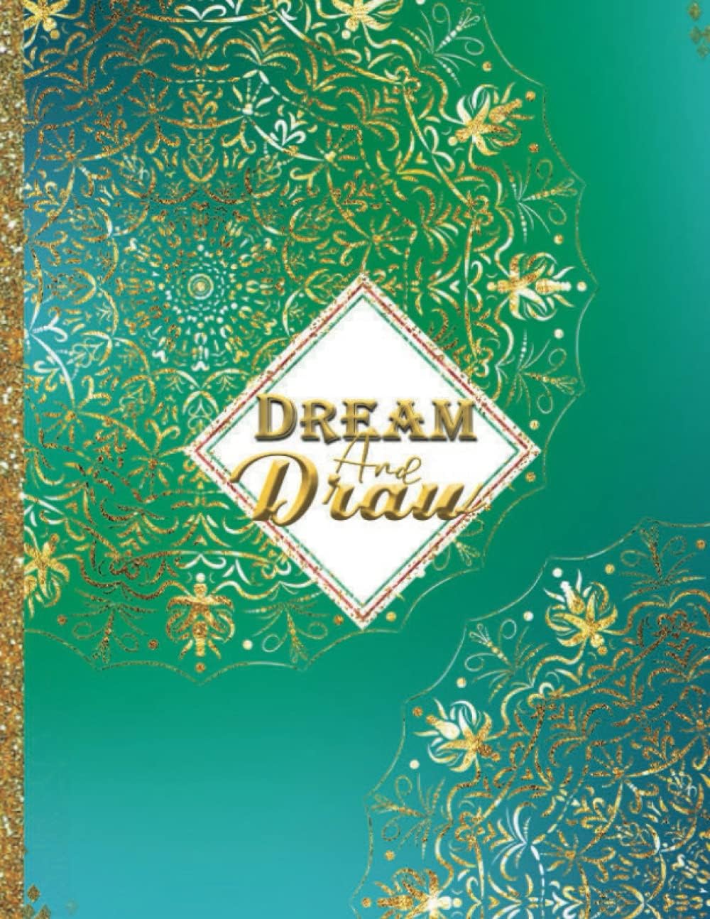 Dream and draw: carnet de dessin noel – cahier de croquis - format A4 - 100 pages blanches - couverture souple - pour dessiner, écrire ou faire des croquis