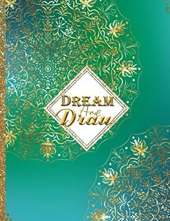 Dream and draw: carnet de dessin noel – cahier de croquis - format A4 - 100 pages blanches - couverture souple - pour dessiner, écrire ou faire des croquis