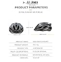 JJ Jonex Adjustable Cycling & Skating Helmet with Detachable Visor | Light Weight | Adjustable Strap with Comfortable Chin Padding | Blue | Medium Size | (Black, Medium) gallery image