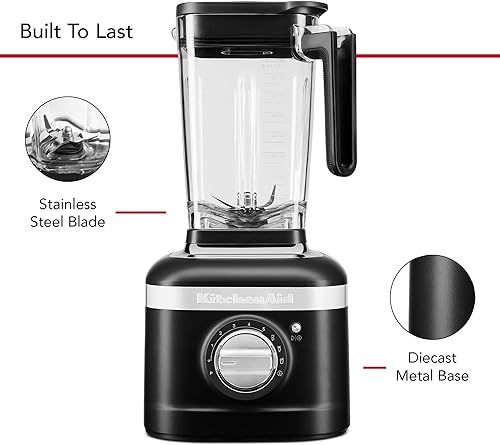 Miniatura 4 de KitchenAid K400 Batidora de velocidad variable con manipulación - KSB4028 - Negro mate, 56 onzas