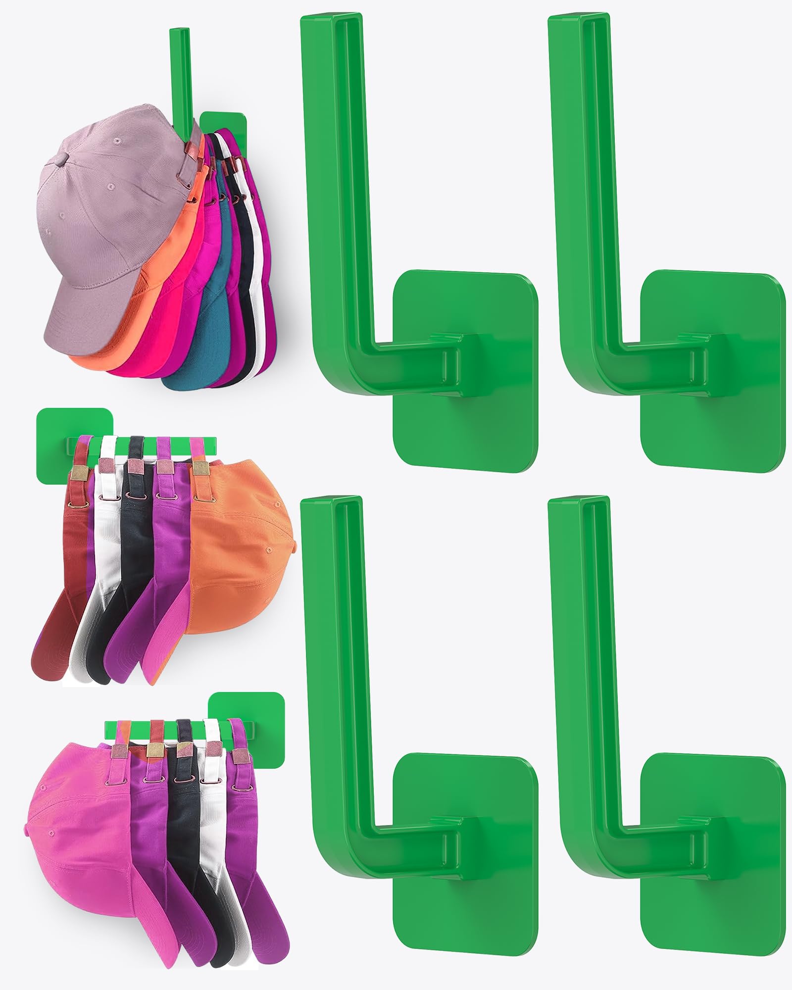 Amazon.com: Sunfanie Hat Rack for Hat Storage (4-Pack), Multi-Purpose ...