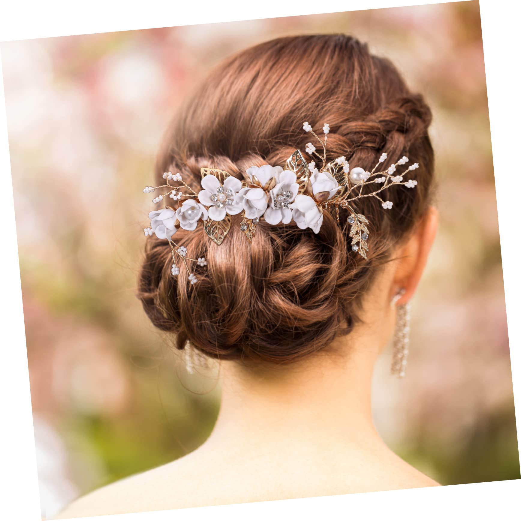 Abaodam 12pezzi Pettinini e Bacchette Floreali Per Accessori Da Sposa Eleganti Per Matrimoni e Occasioni Speciali