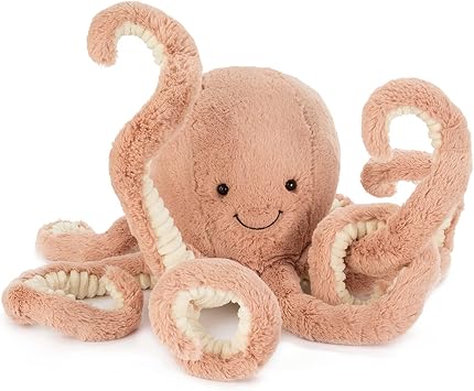 Jellycat Odell Octopus Stuffed Animal, Large 18.5 inches - Ocean and Sea Plush Toy - Classic Children's Gift