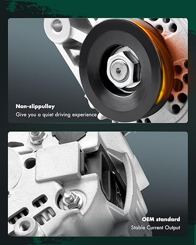 Miniatura 4 de SCITOO Nuevo alternador apto para Nissan para Pickup D21 2.4L 1995 1996 1997 2.4-12V 60 Amp CW 1-Groove Polea, reemplazo OE 23100-0S300
