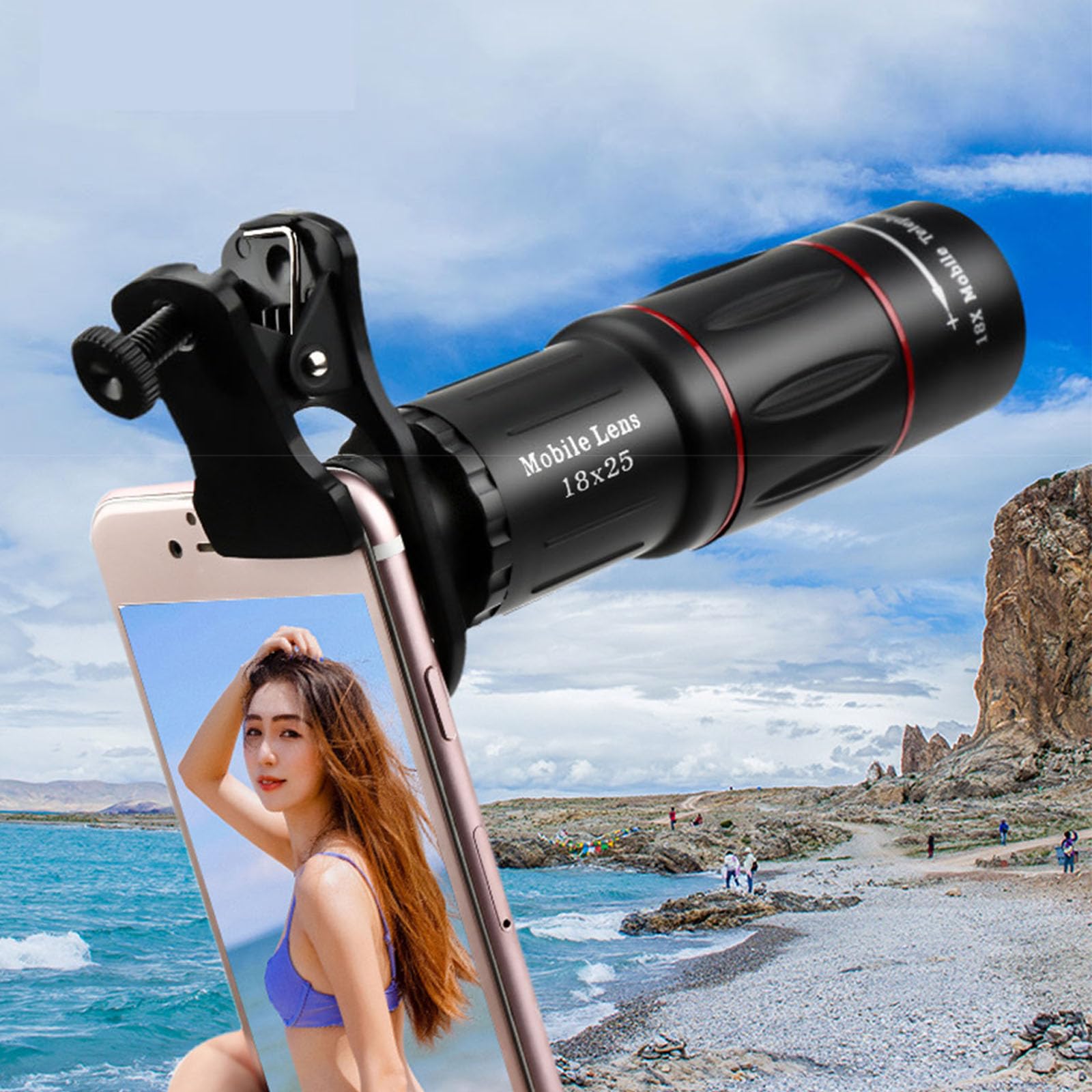 Cellulare Camera Lens Set Scatta Foto Con Obiettivo Telescopico 18X Compatibile Per Concerti Sport Evento All'aperto