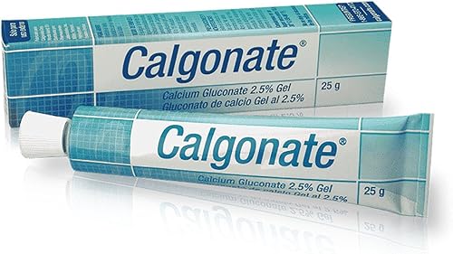 Calgonate Tubo de gel neutralizante de ácido fluorhídrico con gluconato de calcio al 2,5 % - 1 paquete