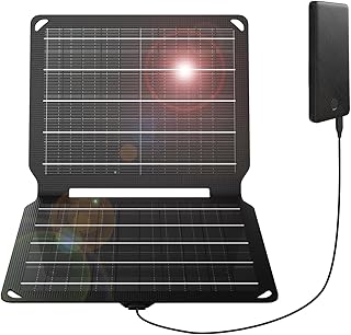 FlexSolar Przenośne ładowarki solarne 10 W, 5 V, USB, małe zasilanie, panele ETFE, składane, wodoszczelne, IP67, kemping, wędrówki, wędrówki z plecakiem, do telefonów, fanów, latarek, zegarków, małych