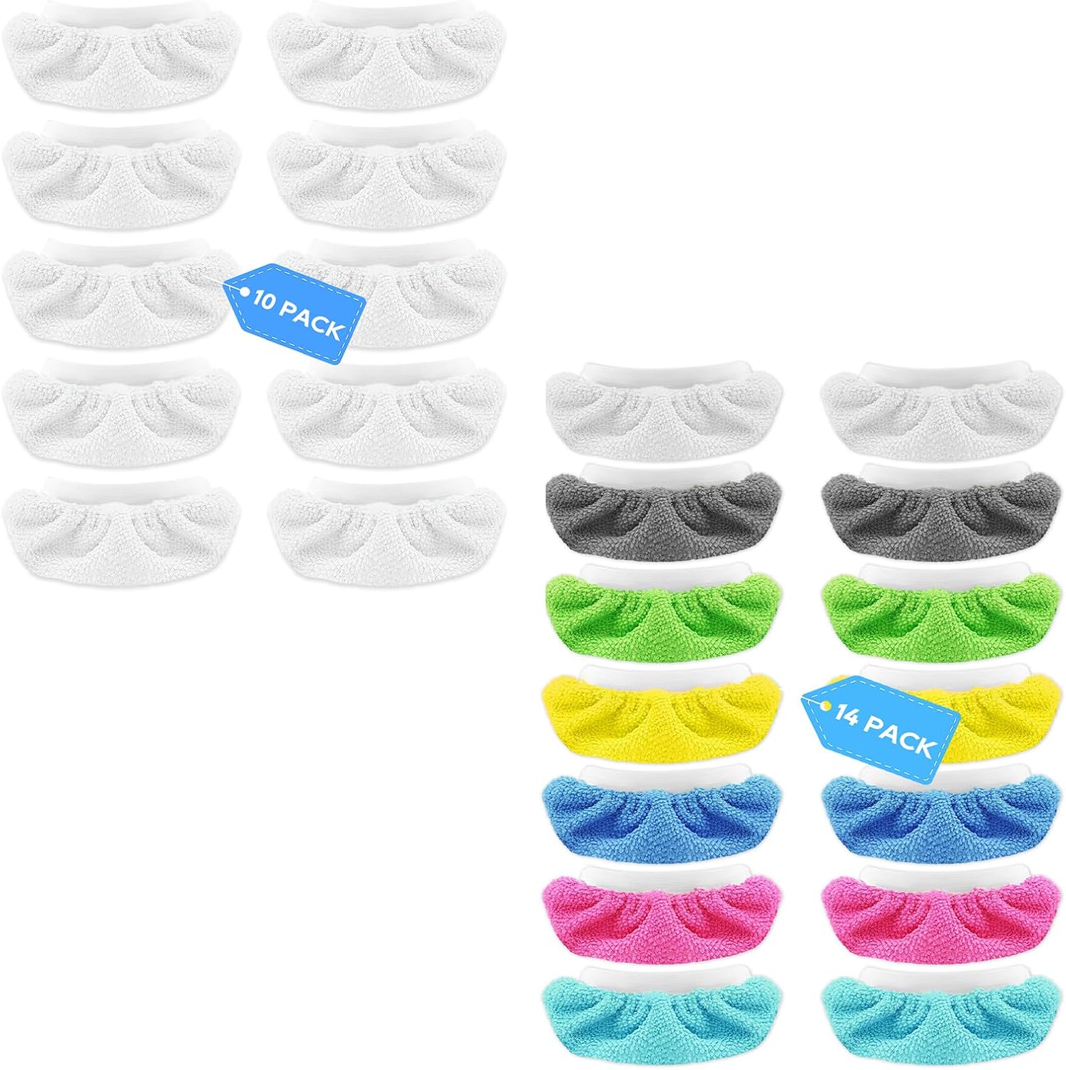 24 Pack Universal Steam Mop Pads Microfiber Cloths Compatible with Bissell Steam Shot Cleaner fit for PurSteam fit for Wagner Spraytech fit for McCulloch Handheld Steam Cleaner Accessories