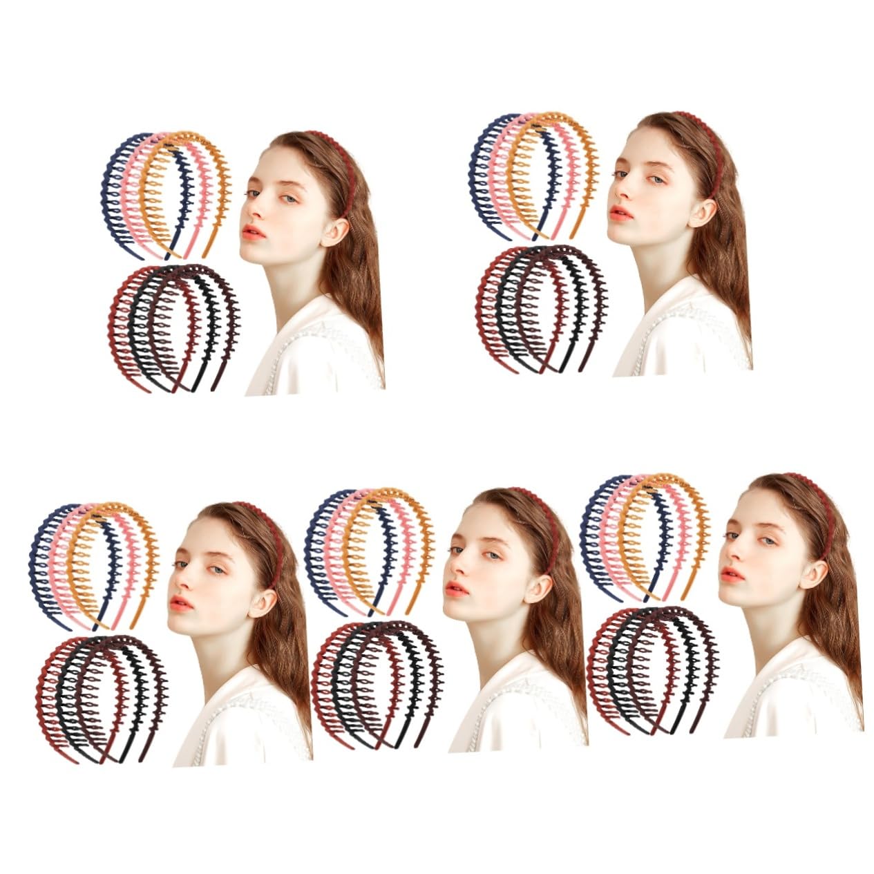 Didiseaon 30 Piezas venda diadema ondulada banda para el cabello hacer diadema accesorios para el cabello para mujeres hair band diademas de para diadema ancha el plastico