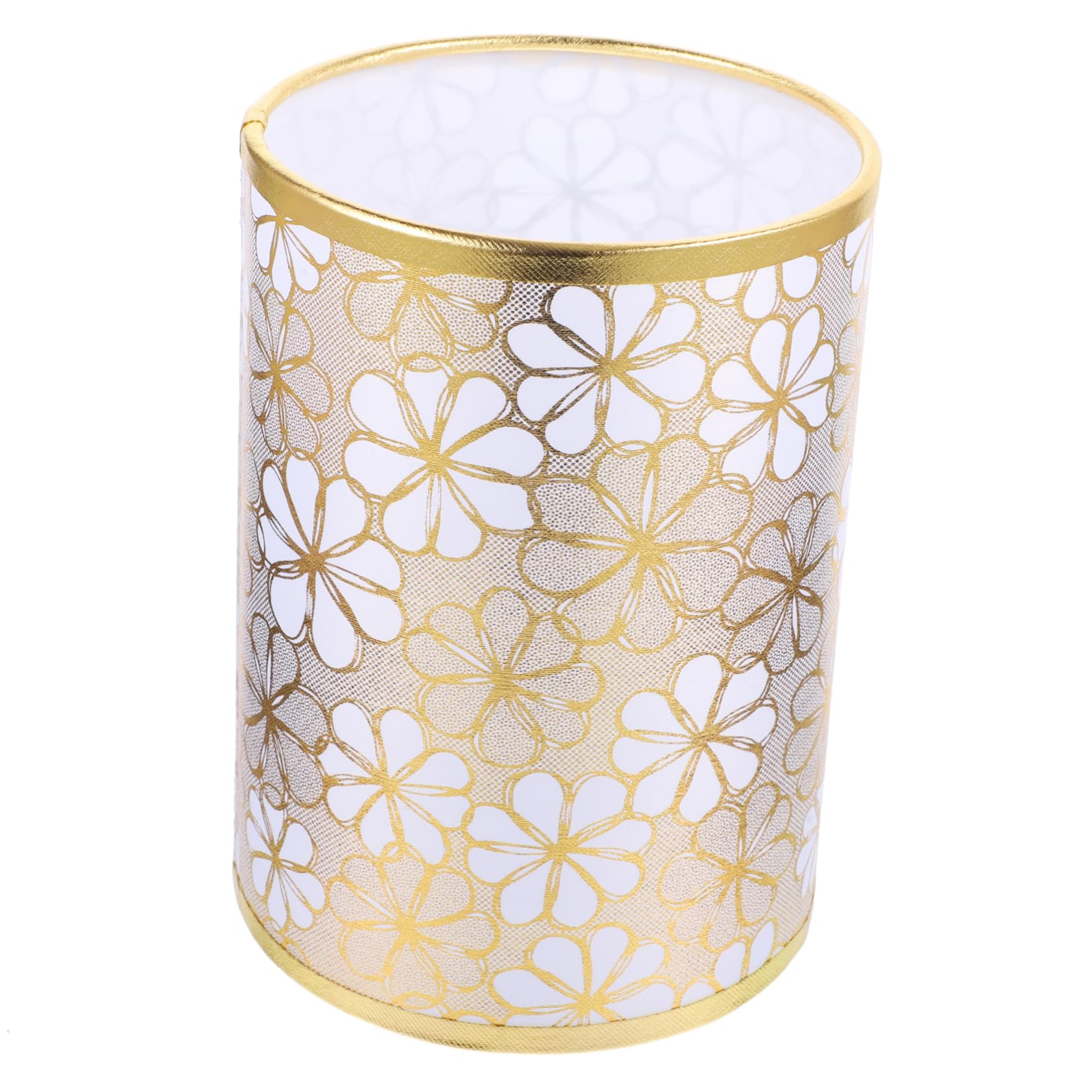 BESPORTBLE Lampshade and Table Lamp Shade in Golden Linen, Metal and PVC, Wear-Resistant and Versatile, Suitable for Table Lamps and Floor Lights, for Bars and Hotels