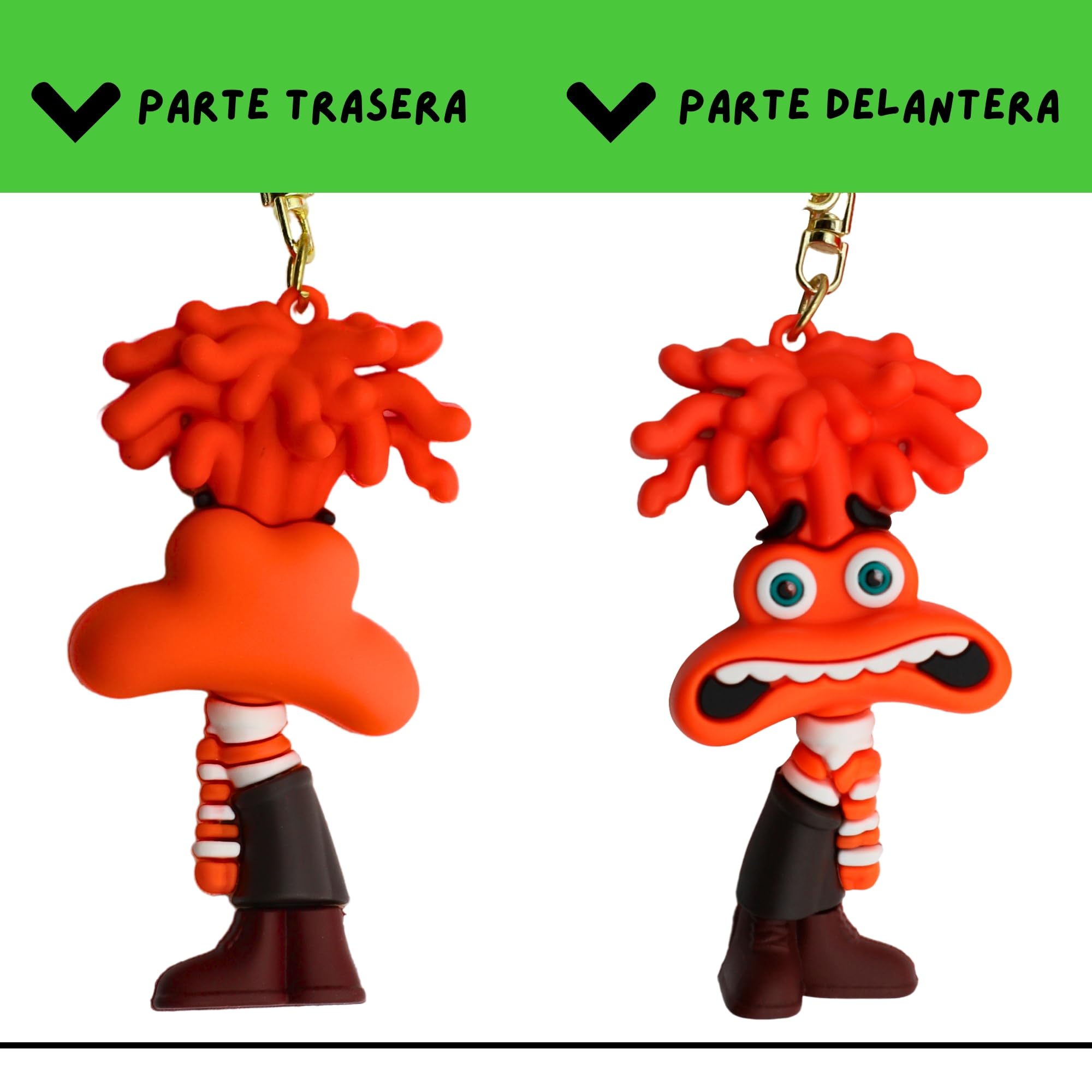 Llavero Personaje de Ansiedad - Dibujo Animado, Goma, Emoción, 6 cm, Silicona - imagen 4