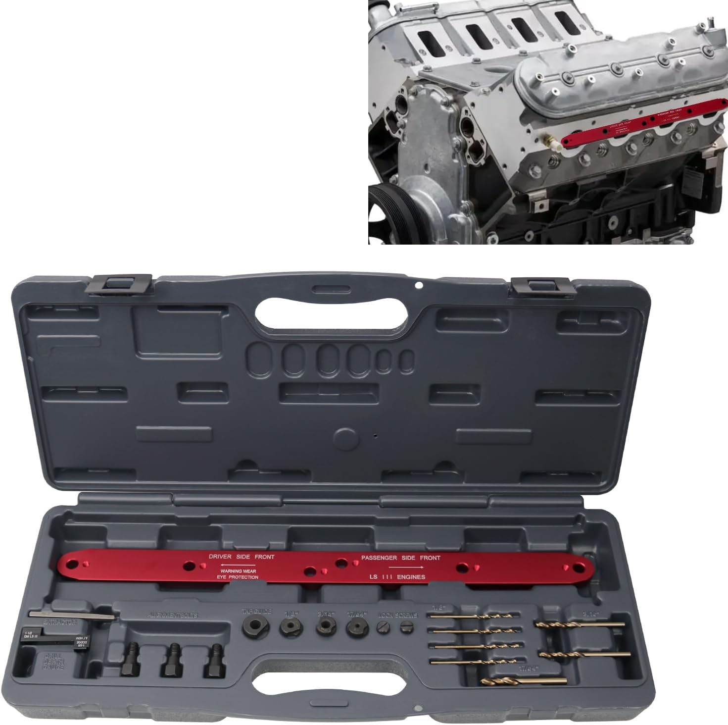 RULLINE 71400 Exhaust Manifold Template Compatible with GM/Chevy LSIII 4.8L, 5.3L, 6.0L 1999-2007 Factory Precision Drilling Tool for Enhanced Performance