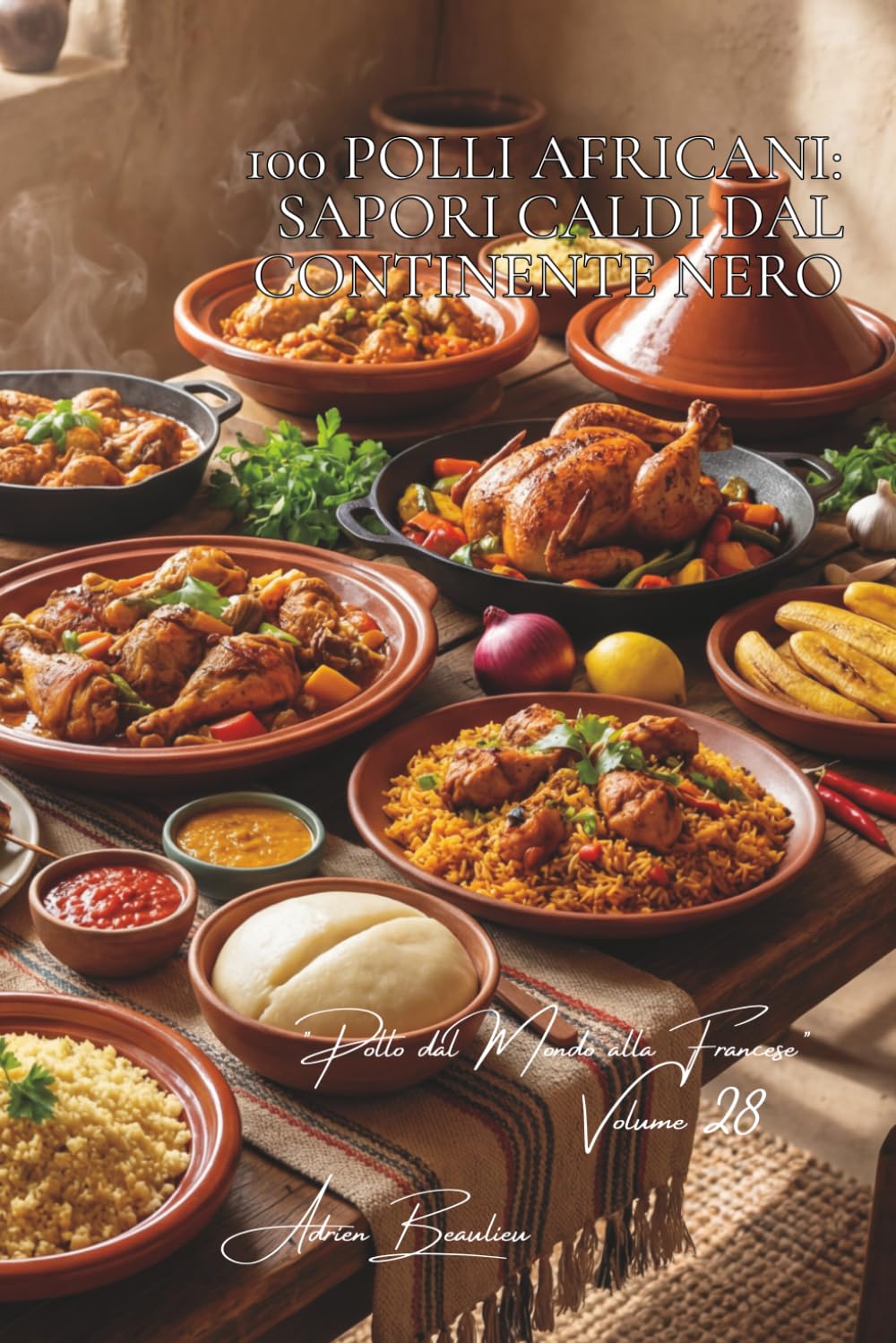 100 Polli Africani: Sapori caldi dal continente nero: Spezie esotiche e tecniche ancestrali: vivere la generosità dell'Africa. (SERIE POLLO (35 Volumi) – Sottoserie: "Pollo dal Mondo alla Francese")